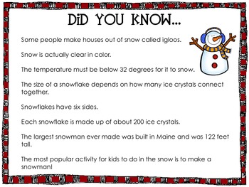 Snowman Themed Winter Snowflake Science Experiment by Kearson's Classroom