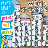 Snowman Name Craft