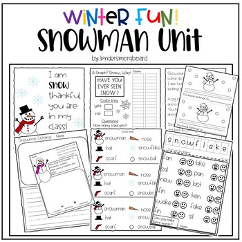Preview of Snowman Unit- Winter Fun Activities