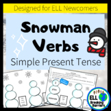 Snowman Verbs, Simple Present Tense, ELL Newcomer Friendly