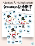 Snowman Winter Addition and Multiplication Bump It Game