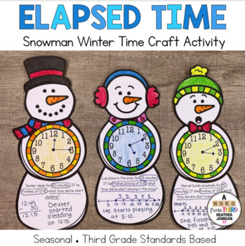 Preview of Snowman Winter Elapsed Time Craft