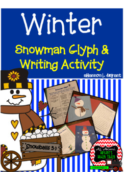 Preview of Snowman Winter Glyph and Writing Activity