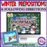 Snowman Winter Prepositions | Following Directions | Prono