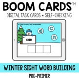 Snowman (Winter) Sight Word Building Pre-primer BOOM CARDS™
