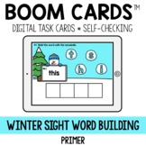 Snowman (Winter) Sight Word Building Primer BOOM CARDS™