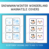 Snowman/Winter Wonderland Removable Magnatile Covers