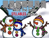 Snowman Write the Room - Syllables Edition