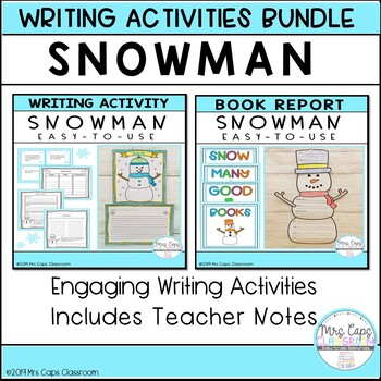 Preview of Snowman Writing & Book Report 2nd & 3rd Grade