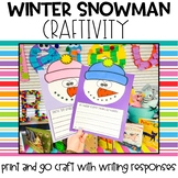 Snowman Writing Craftivity | Snowman Craft