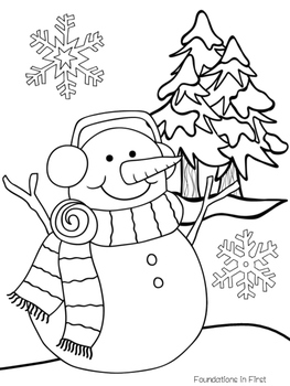 Snowman Writing Menu and Activities by Foundations in First | TpT