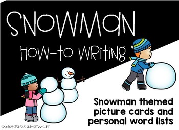Preview of Snowman Writing Picture Cards