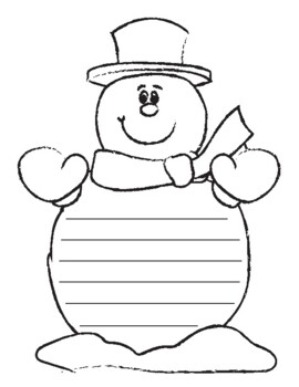 Snowman Writing Template by Katerina #39 s TpT Store TPT
