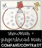 Snowman and Gingerbread Man Compare/Contrast Activity