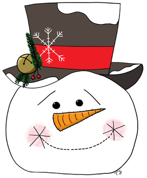 Snowman and Gingerbread Man FREEBIE {Tracy Sztanya Studios} | TPT