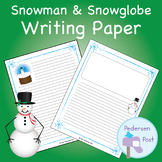 Snowman and Snow Globe Writing Paper