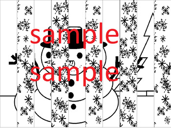 Preview of Snowman and Snowflakes Agamograph