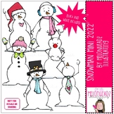 Snowman clip art 2022 - Mini - Melonheadz Clipart