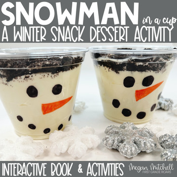 Preview of Snowman in a Cup a Holiday Winter Cooking Snack Activity