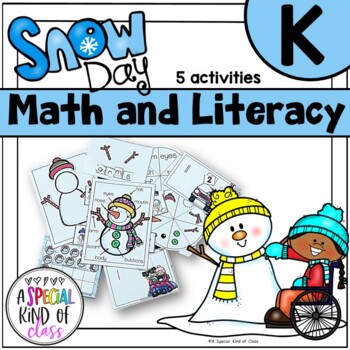 Preview of Snow kindergarten literacy and math activities