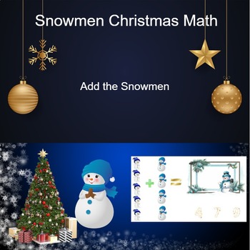 Preview of Winter Activity: Kindergarten Addition Math Printables and Easel Activity