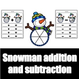 Snowman spinner addition and subtraction