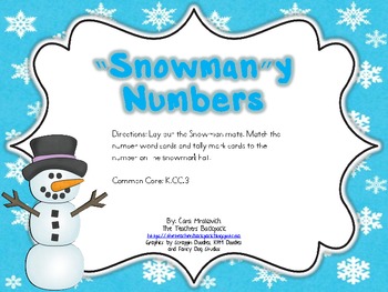 Preview of "Snowman"y Numbers Math Center FREEBIE