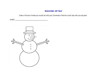 Preview of "Snowmen All Year" Drama & Coloring Activity