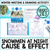 Snowmen At Night Activities Cause and Effect Drawing & Des