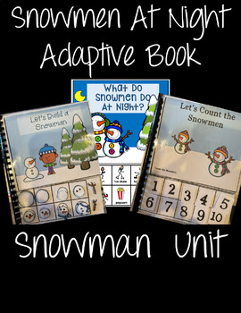 Preview of Snowmen At Night Adaptive Book:  Autism Resources