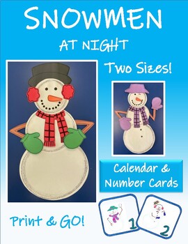 Snowman calendar numbers | TPT