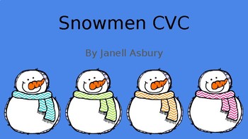 Preview of Snowmen CVC Write the room