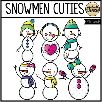 Snowmen FREEBIE (Clip Art for Personal & Commercial Use) | TPT