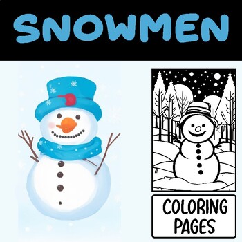 Preview of Snowmen Holidays coloring pages