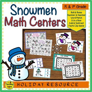 Preview of Snowmen Math Centers