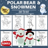 Snowmen | Polar Bear Dot to Dot Coloring Pages - Fun Winte