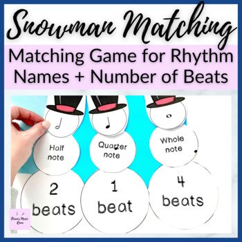 Preview of Snowman Rhythm Matching Game for Rhythm Names + Number Beats