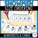Snowmen Size Ordering Winter | Order by Size | Cut and Glue
