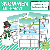 Snowmen Ten Frames Count and Write Activities