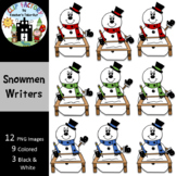 Snowmen Writers Clip Art