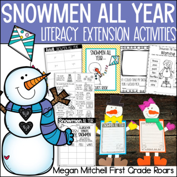 Preview of Snowmen all Year Book Companion Activities Reading Comprehension Writing & Craft