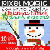 Snowmen at Christmas - A Pixel Art Activity