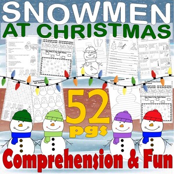 Preview of Snowmen at Christmas Read Aloud Book Study Companion Reading Comprehension