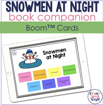 Preview of Snowmen at Night BOOM Cards™  | Speech Therapy