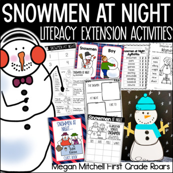 Preview of Snowmen at Night Book Companion Activities Reading Comprehension Writing & Craft