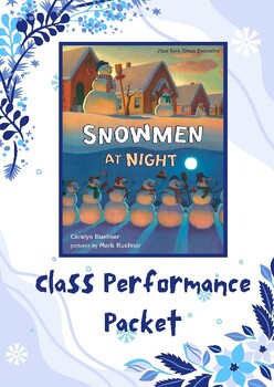 Preview of Snowmen at Night: Performance Packet w/ Script, Action Posters, & Stick Puppets