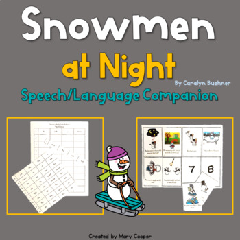 Preview of Snowmen at Night Speech & Language Book Companion