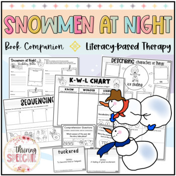 Preview of Snowmen at Night Speech and Language Therapy Book Companion