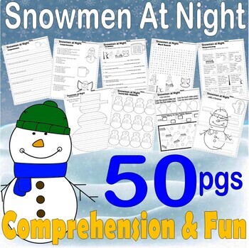 Preview of Snowmen at Night Winter Read Aloud Book Study Companion Reading Comprehension