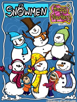 Preview of Snowmen (clip art by Happy Markers)